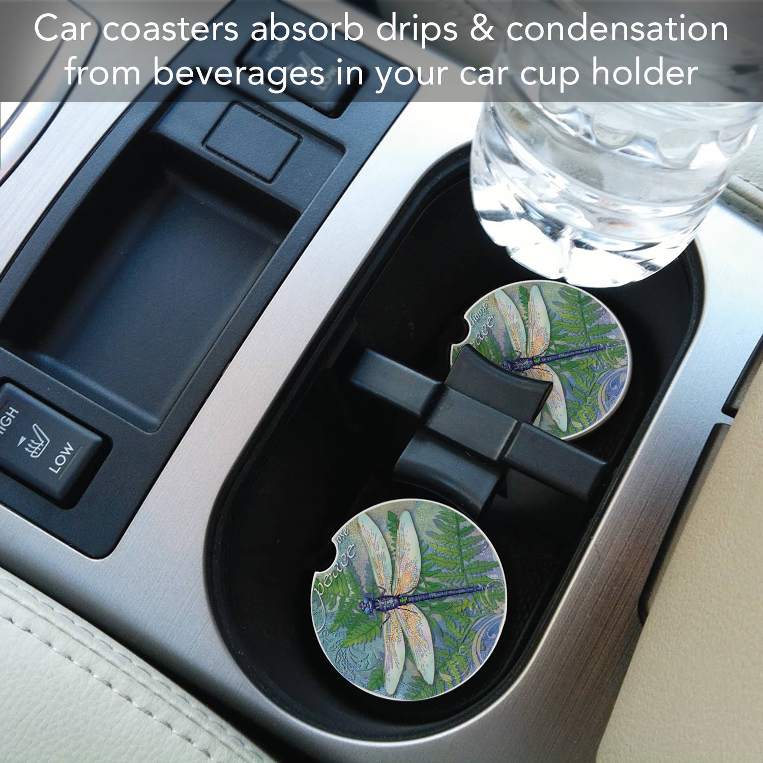 Dragonfly Inspiration Bulk Stone Car Coaster