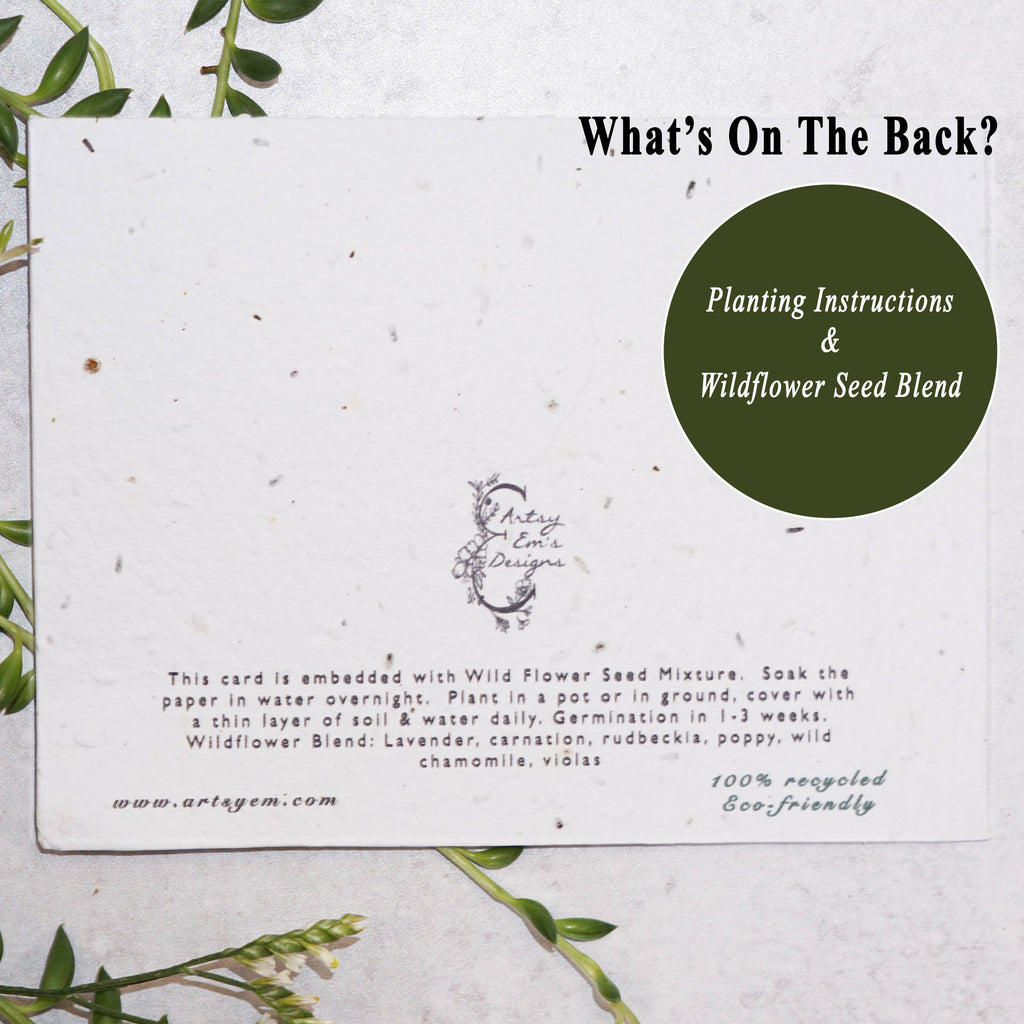Congratulations Garden Wildflower Seed Paper Card