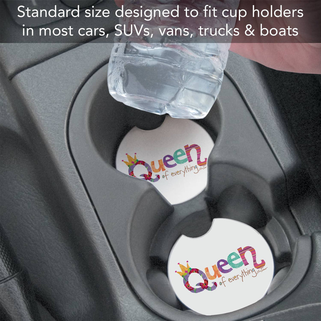 Queen Of Everything Bulk Stone Car Coaster