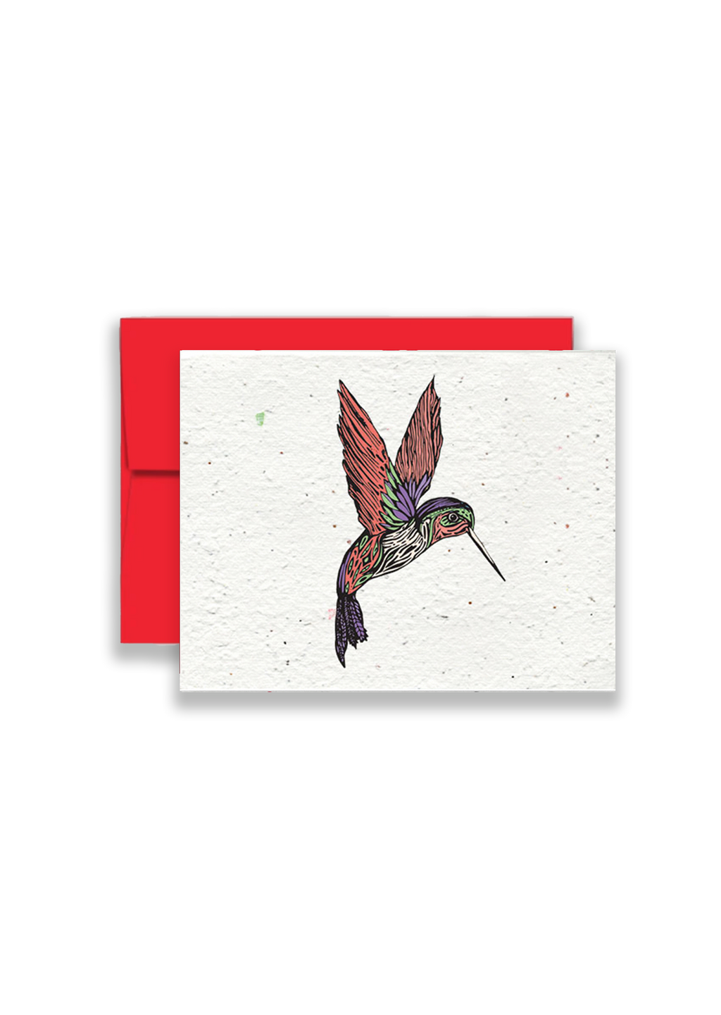 Whimsical Hummingbird Harmony Wildflower Seed Paper Card