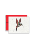 Whimsical Hummingbird Harmony Wildflower Seed Paper Card