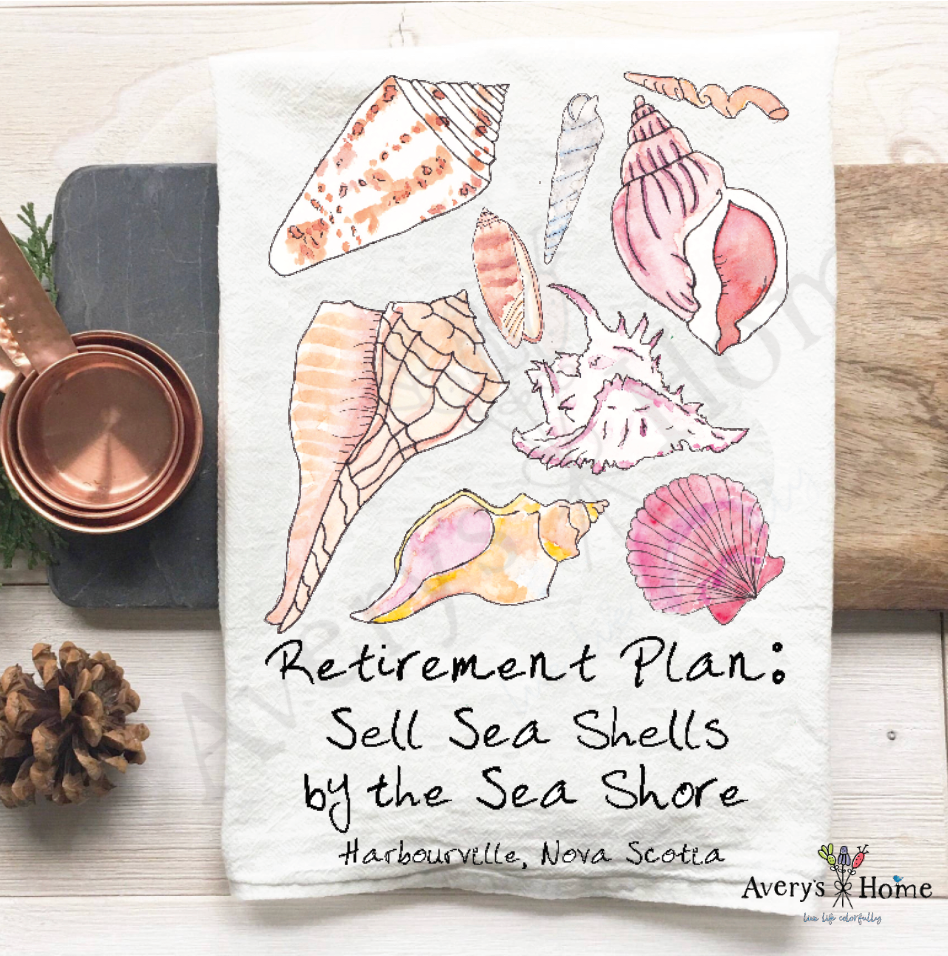 Beach Retirement Plan Tea Towel