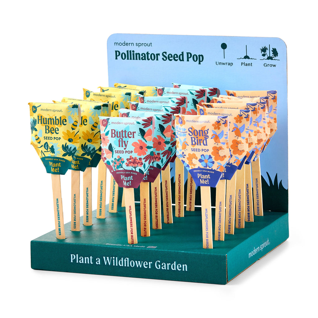 Pollinator Seed Pops - 36 Pk + Display