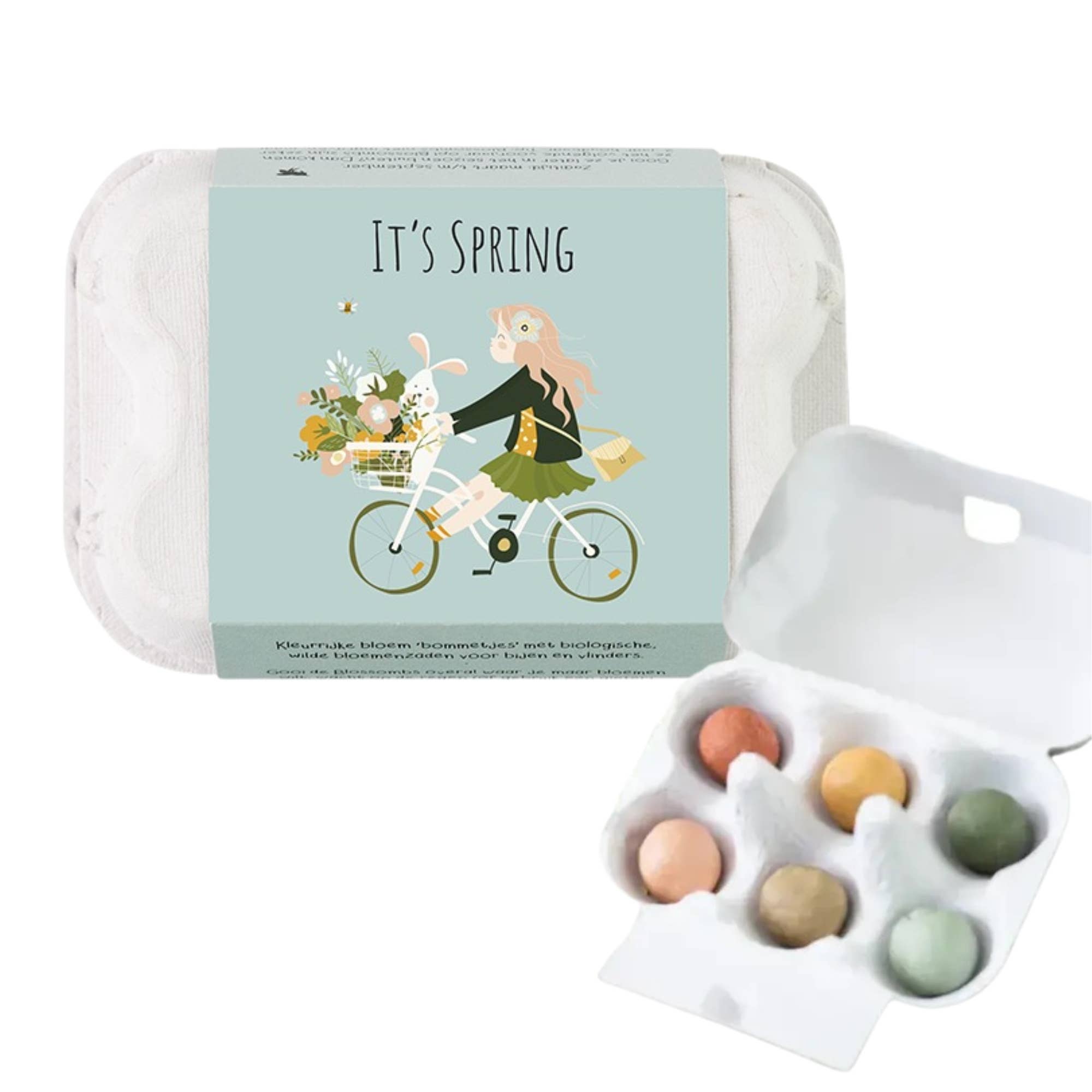 Egg Carton It's Spring | Wildflower Seed Bombs | Gift Set