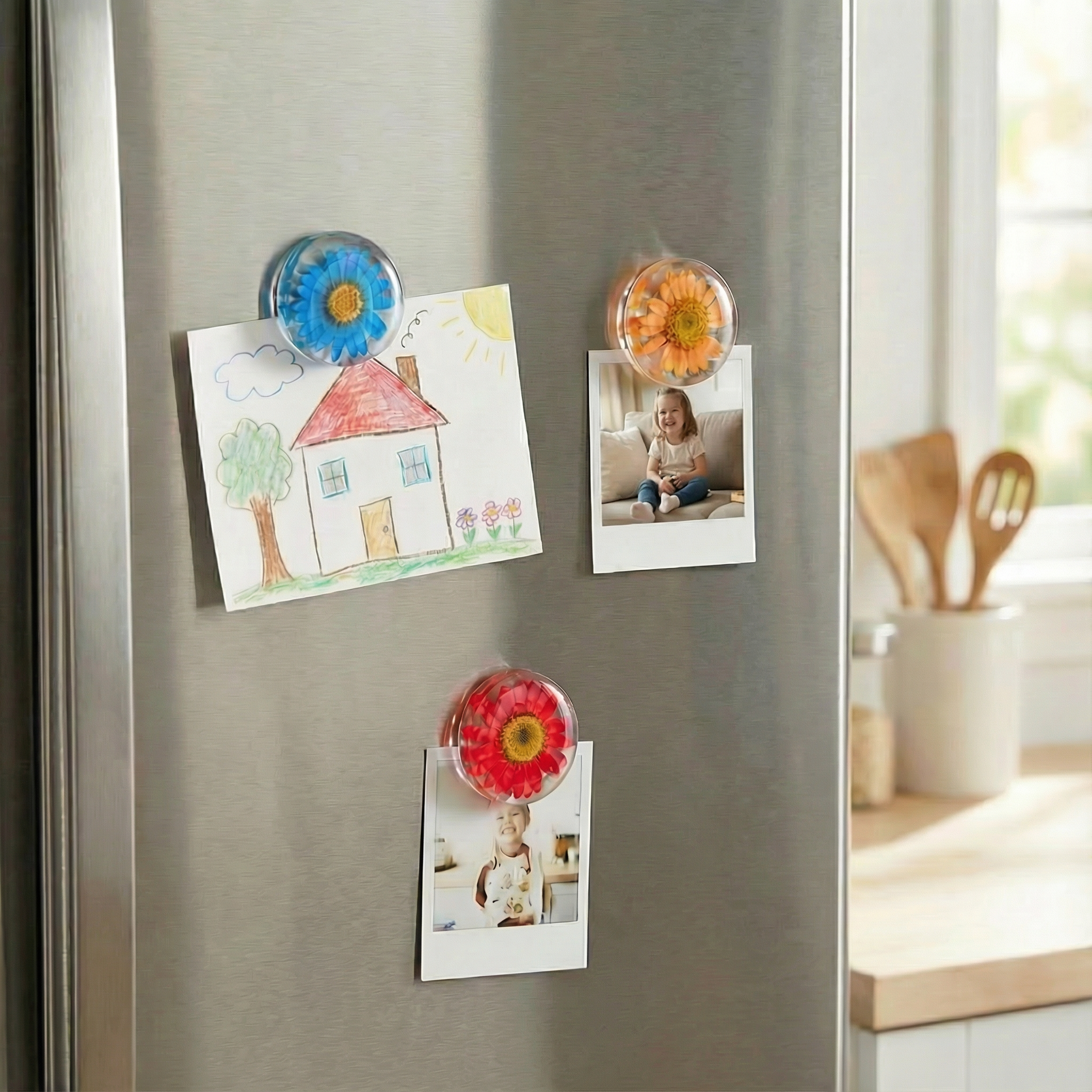 Real Flower Magnet - Glass Magnet