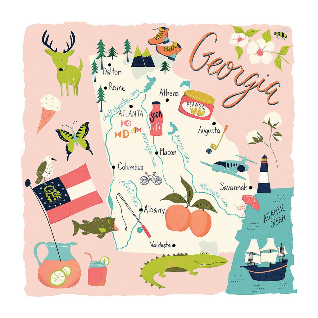 Georgia Home Absorbent Stone Coaster 4pk