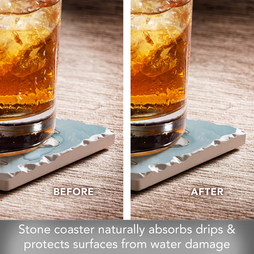 "Oysters Galore" Single Absorbent Tumbled Tile Coaster