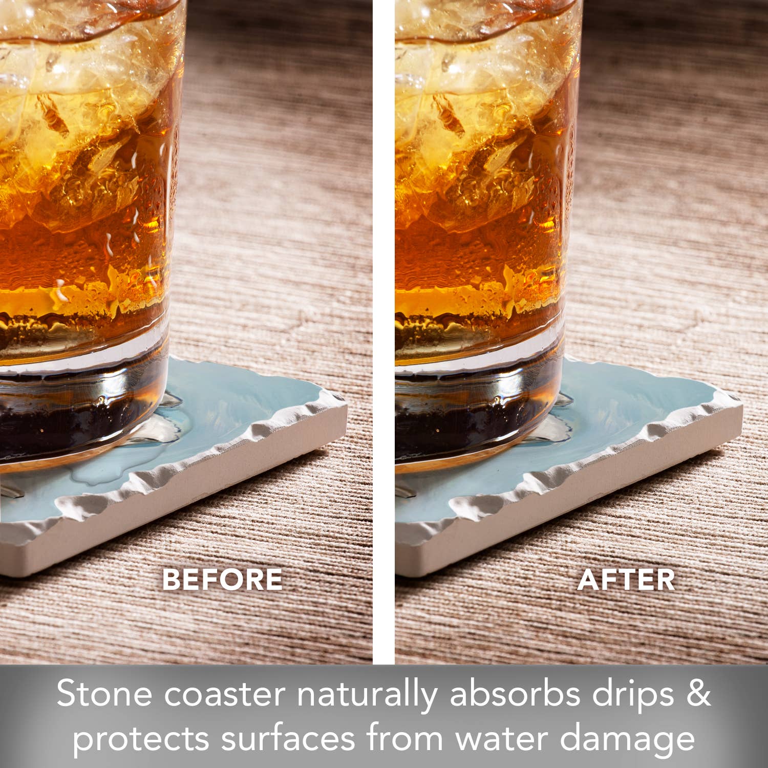 "Oysters Galore" Single Absorbent Tumbled Tile Coaster