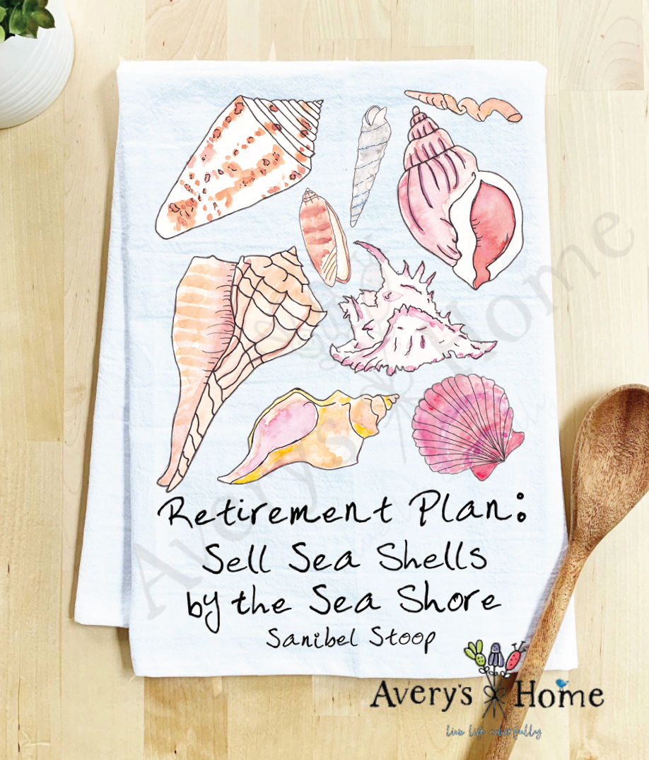Beach Retirement Plan Tea Towel
