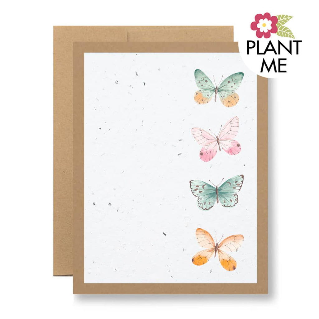 Plantable Seed Paper Greeting Card - {watercolor butterfly}