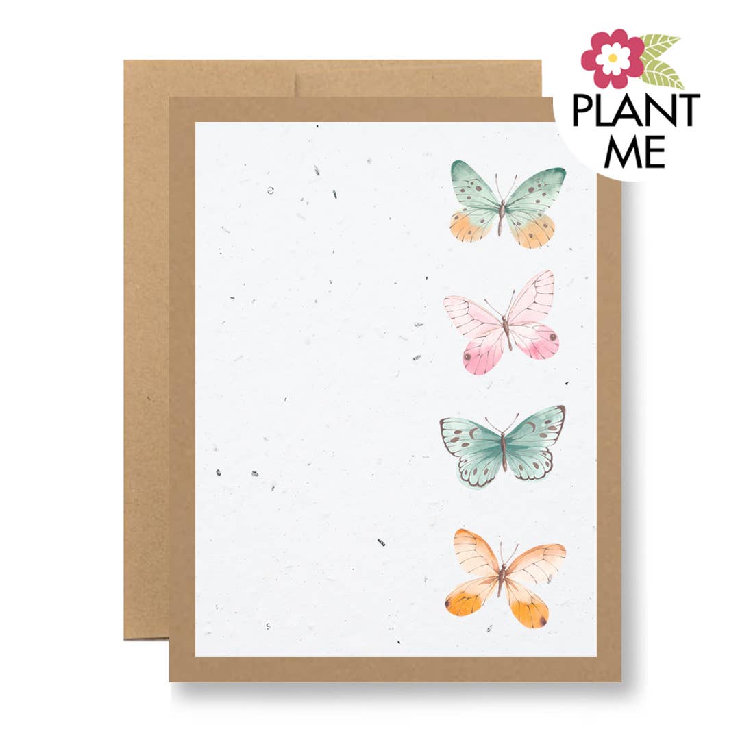 Plantable Seed Paper Greeting Card - {watercolor butterfly}