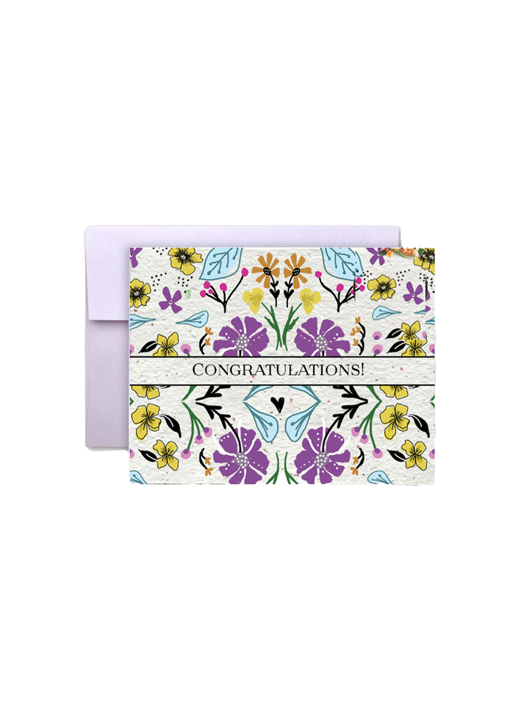 Congratulations Garden Wildflower Seed Paper Card