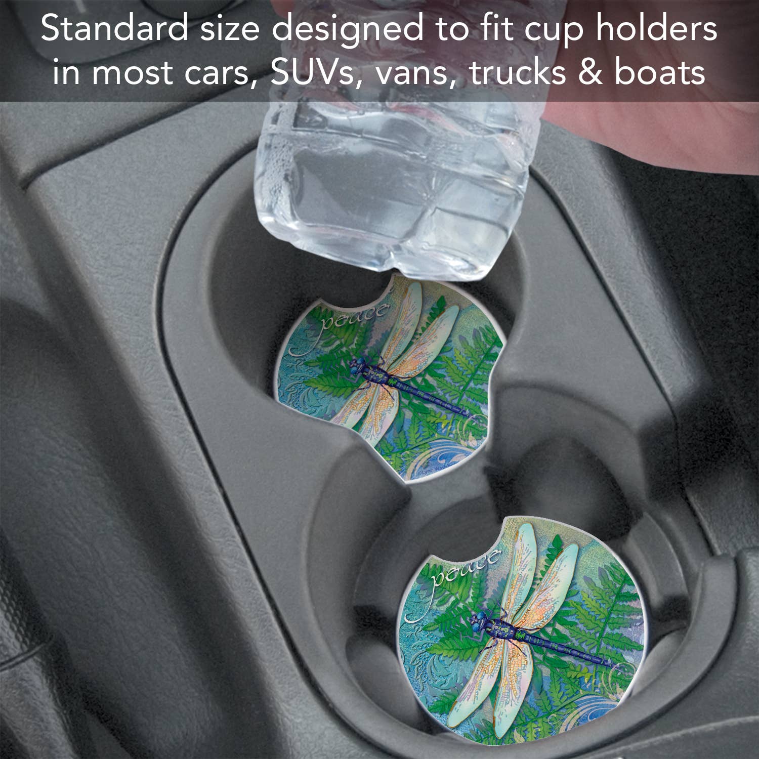 Dragonfly Inspiration Bulk Stone Car Coaster