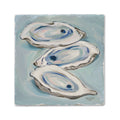 "Oysters Galore" Single Absorbent Tumbled Tile Coaster