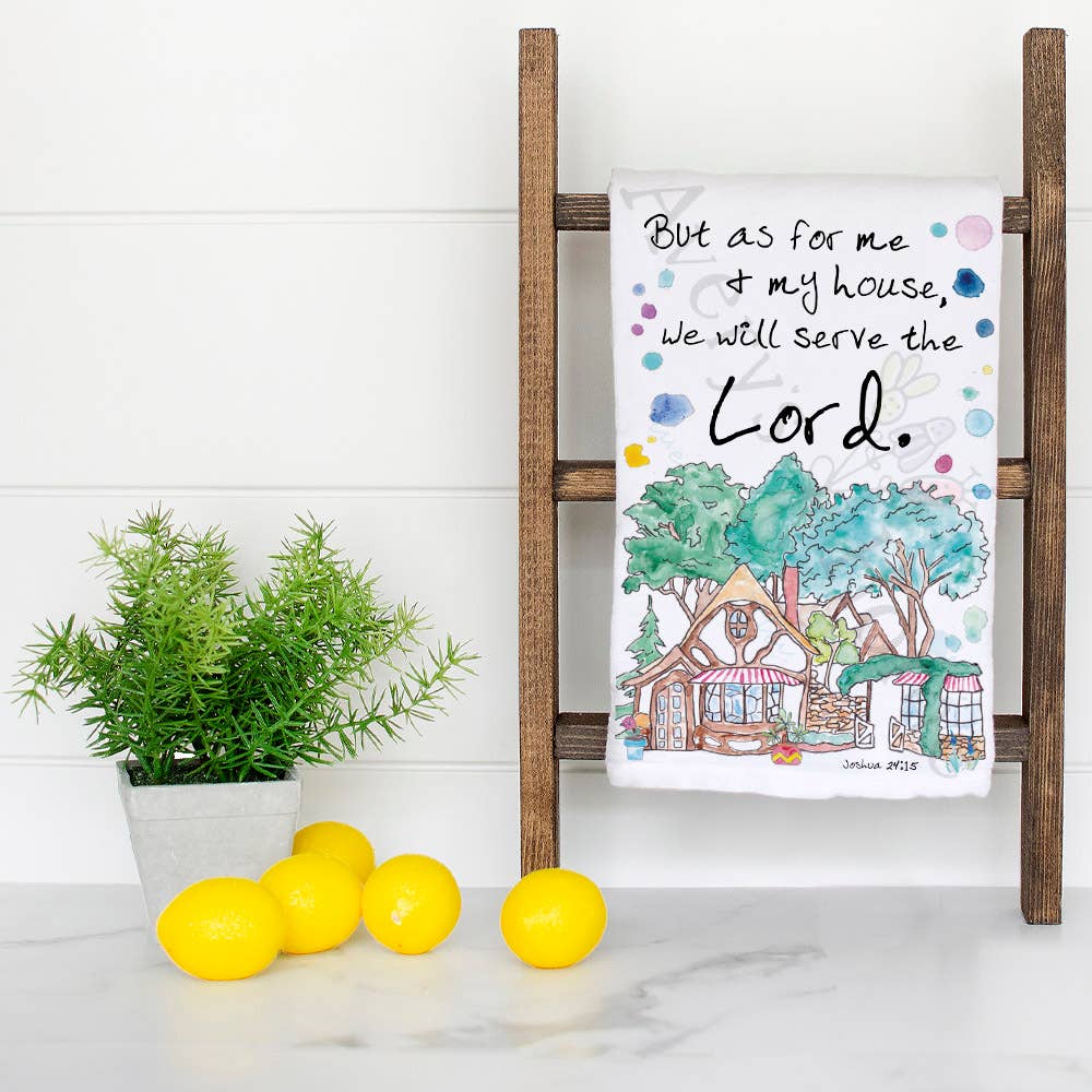My House Will Serve the LORD Kitchen Towel