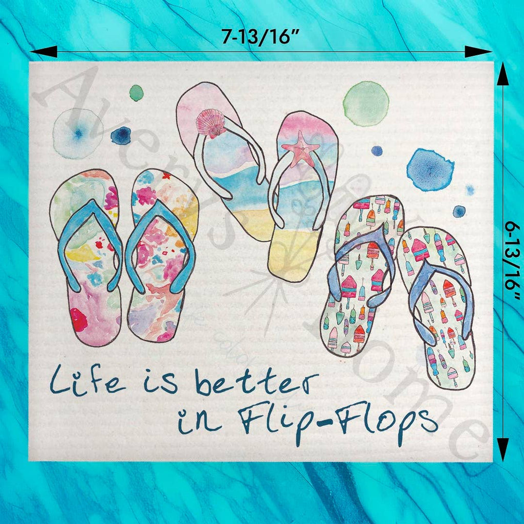 Flip-Flops Swedish Dishcloth – Funny Beach Quote Gift