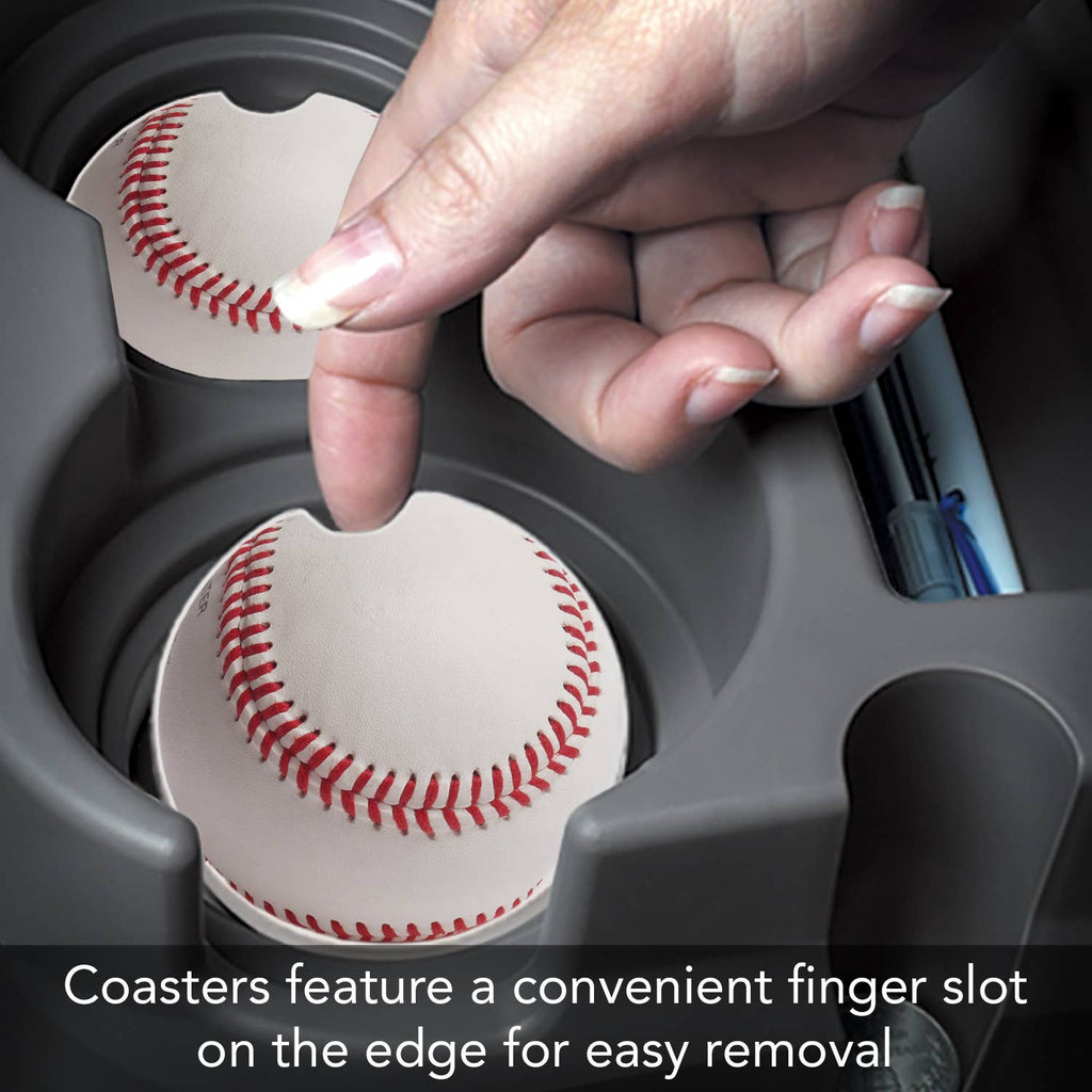 Baseball Absorbent Stone Car Coaster 1 Pk