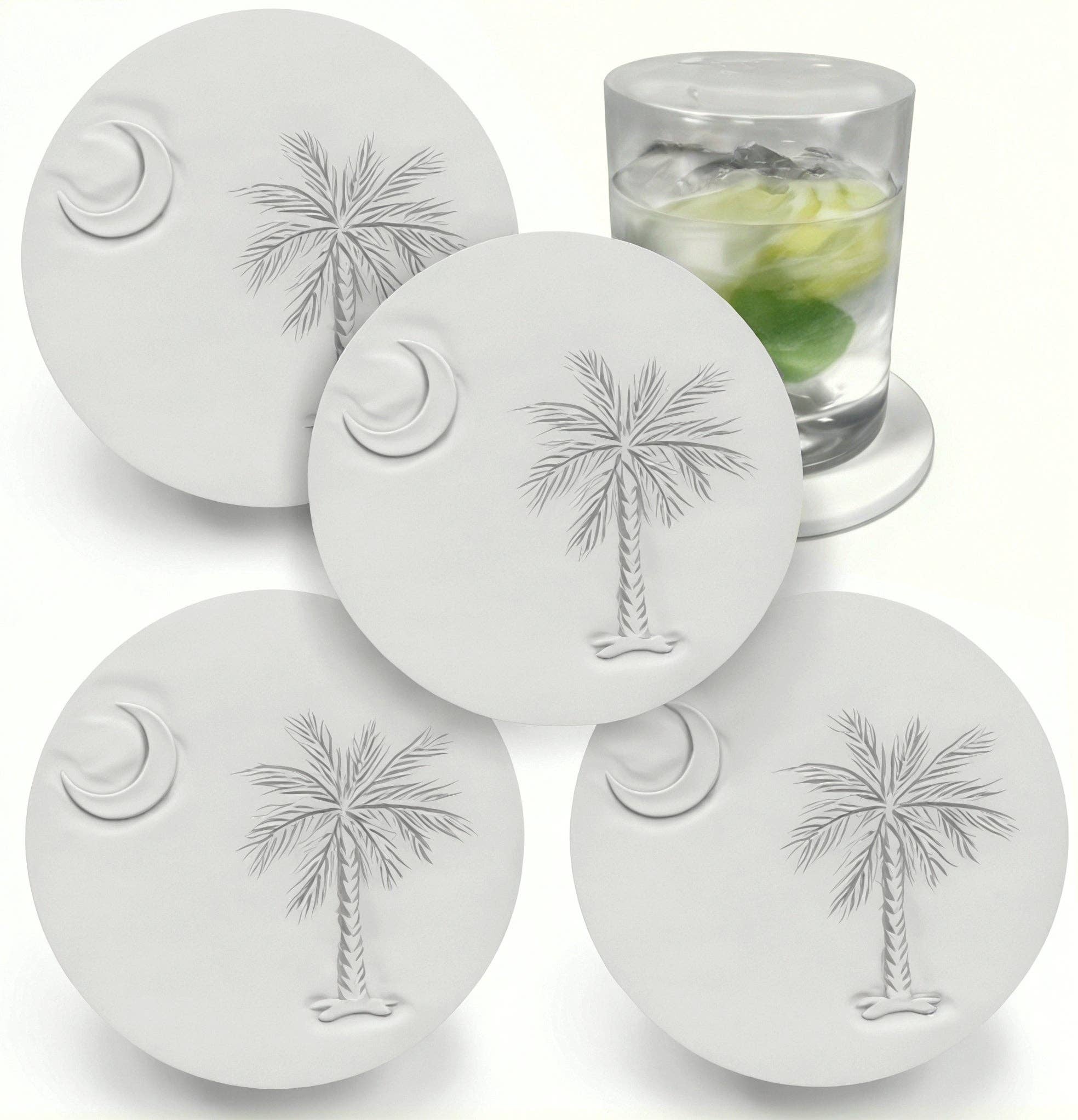 Palmetto And Moon Drink Coasters