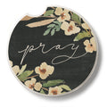 "Pray" Stone Car Coaster