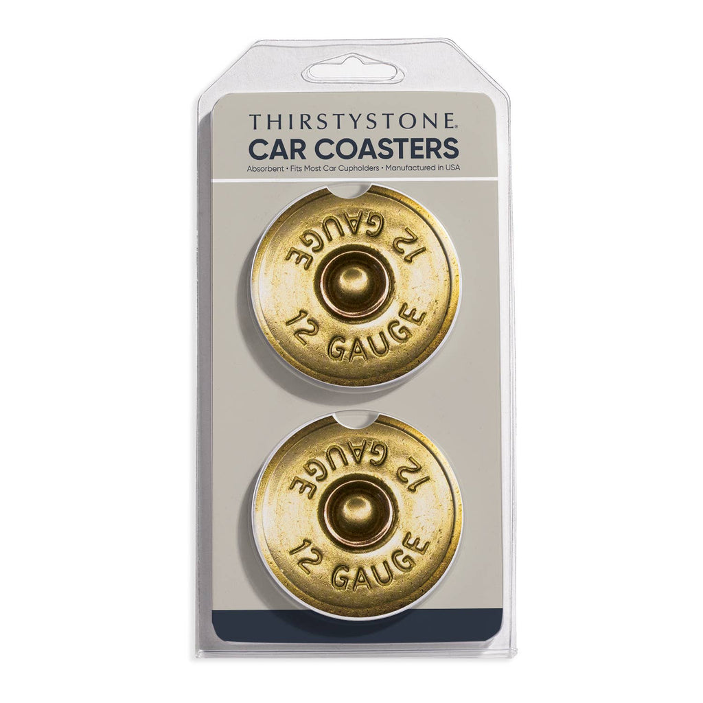 12 Gauge 2 Pack Absorbent Stone Car Coaster