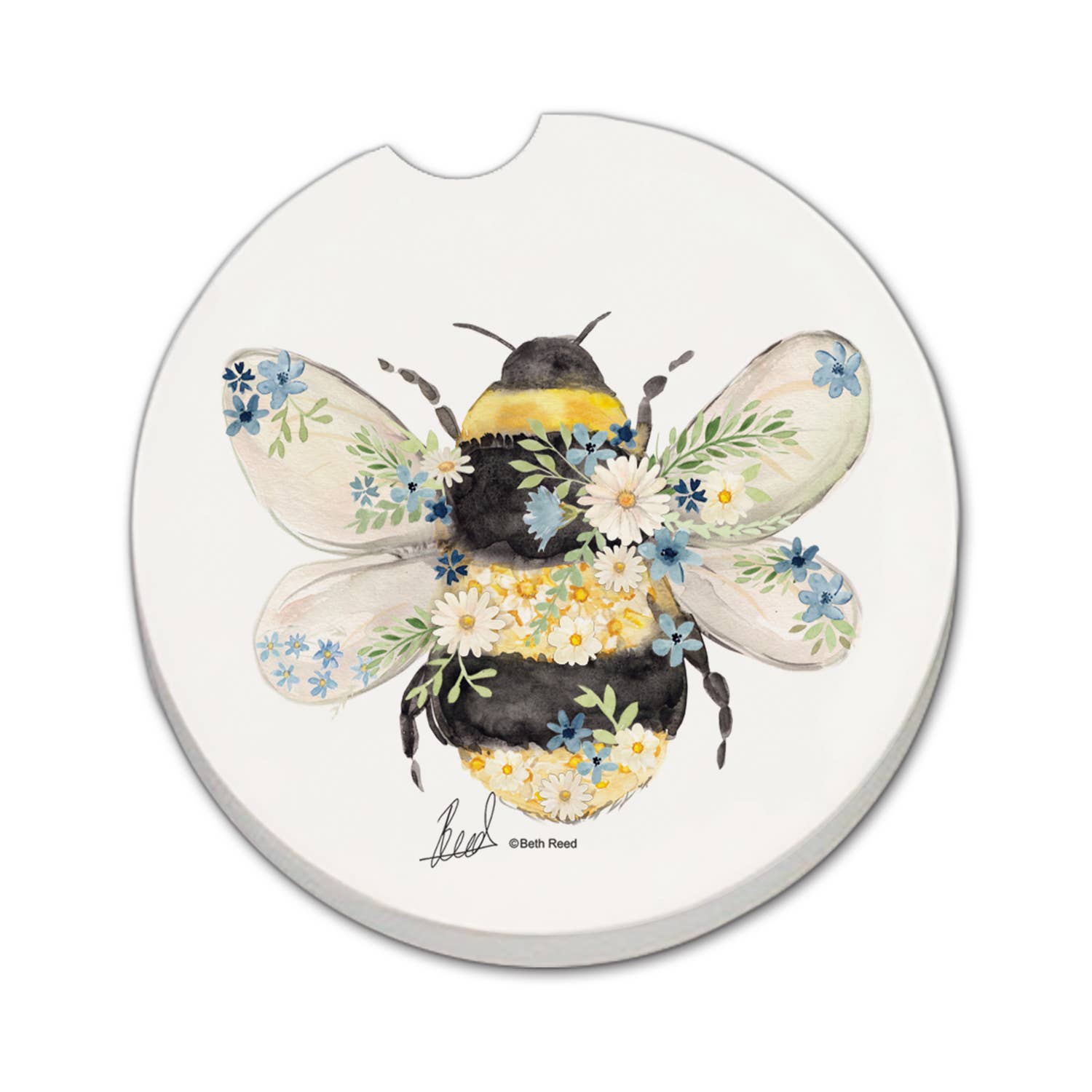 "Beautiful Bee" Stone Car Coaster