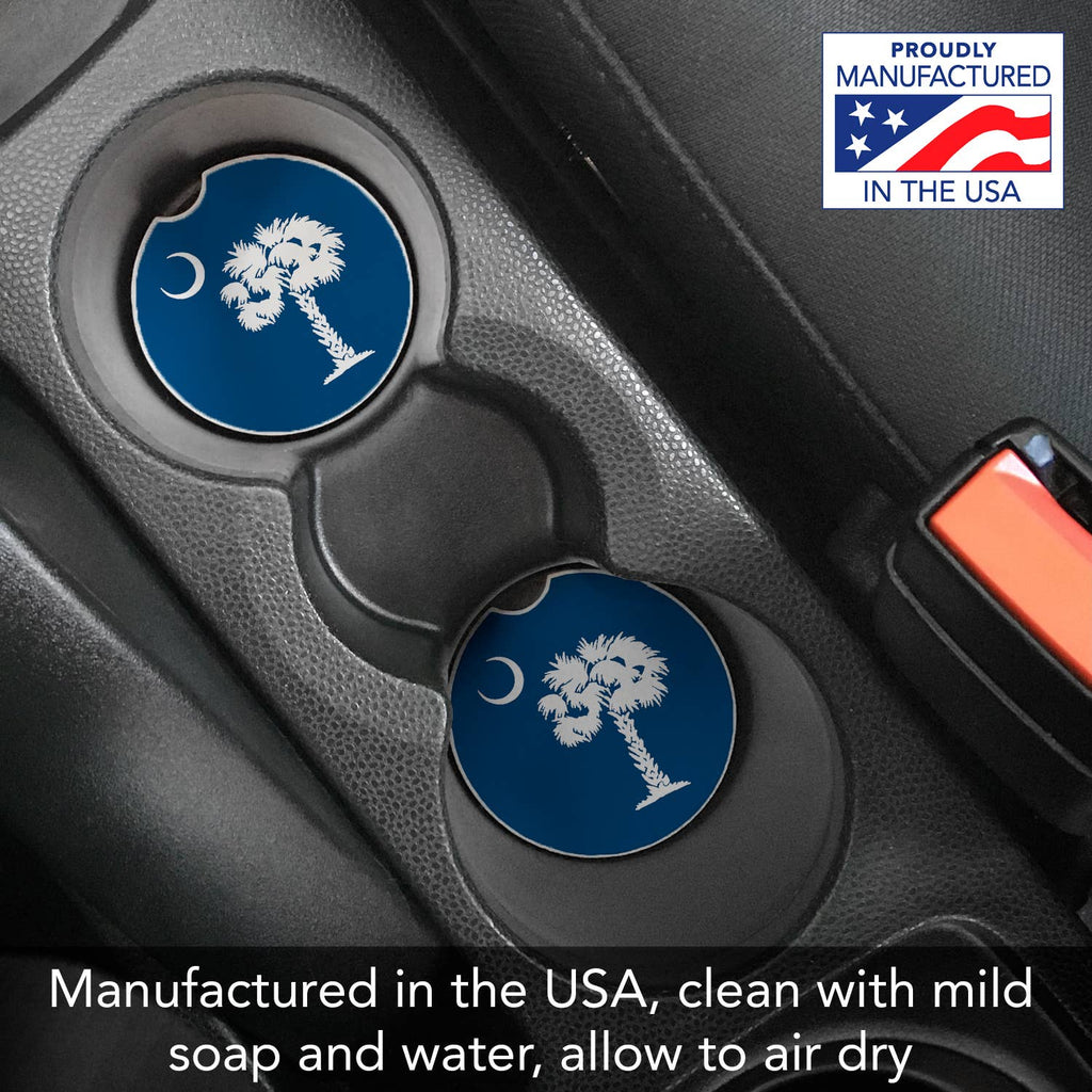 SC State Flag Stone Car Coaster