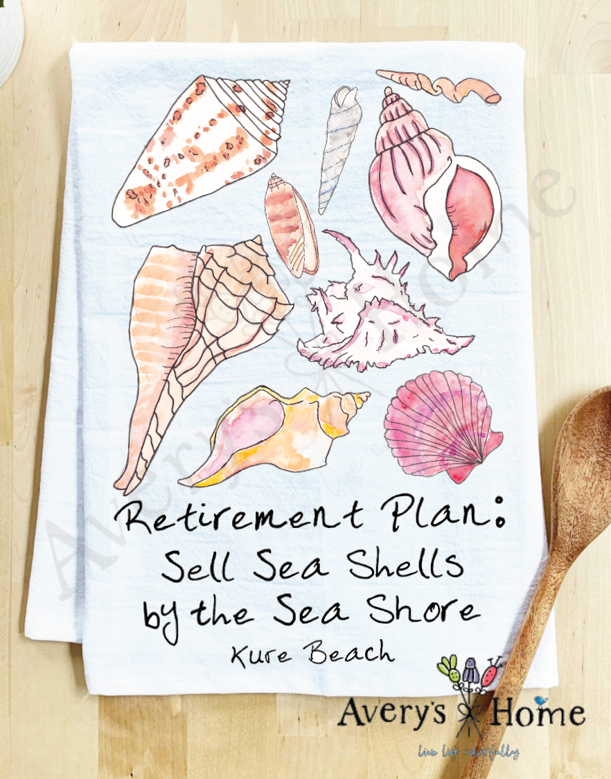 Beach Retirement Plan Tea Towel