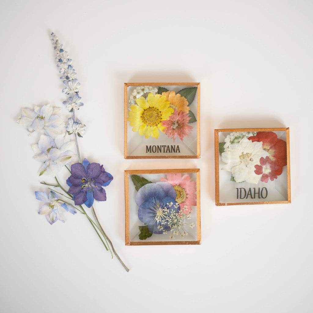 Beveled Glass Magnets - Real Pressed Flowers - Custom Magnet