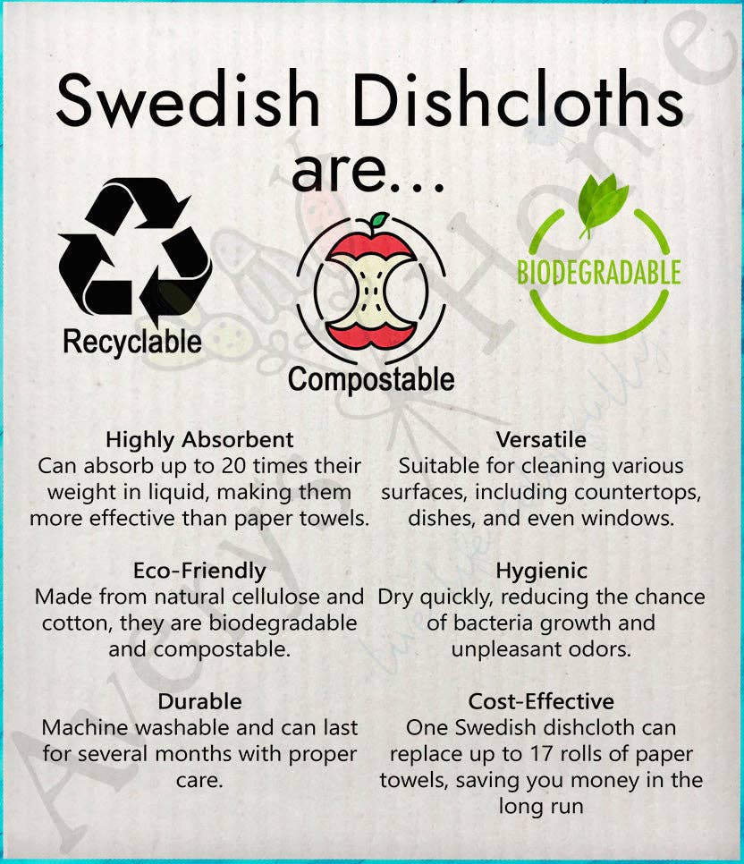 Sailing Beach Day Kitchen Décor Swedish Dishcloth