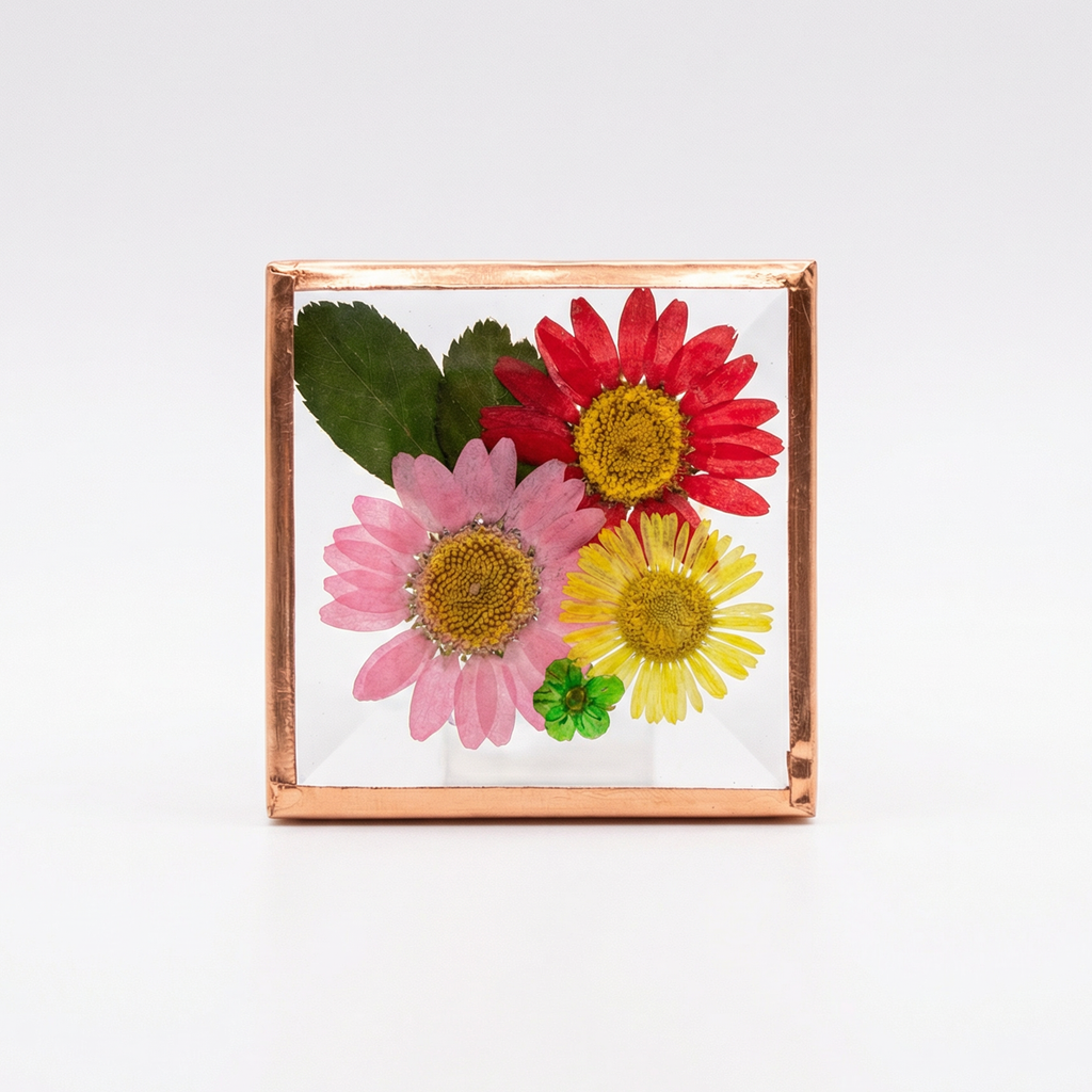 Beveled Glass Magnets - Real Pressed Flowers - Custom Magnet