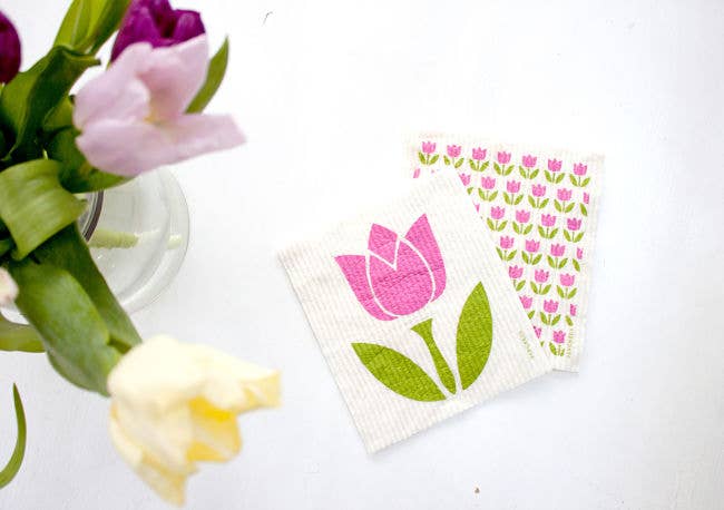Swedish Dishcloth - Tulip Small - Pink
