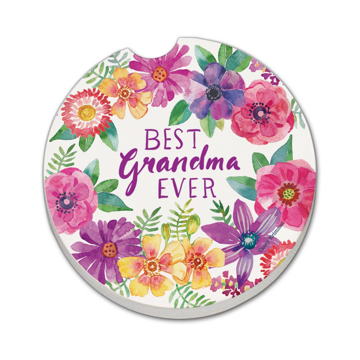 "Best Grandma" Absorbent Stone Car Coaster