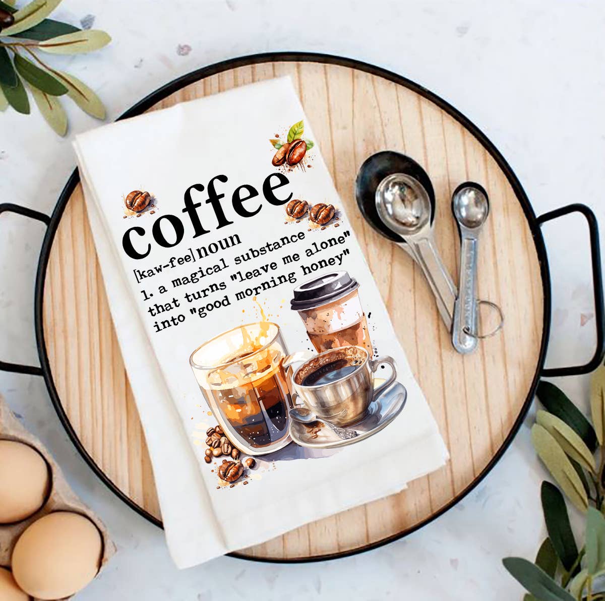 Coffee Magical Substance Funny Flour Sack Tea Towel