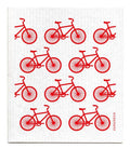 Swedish Dishcloth - Bikes - Red