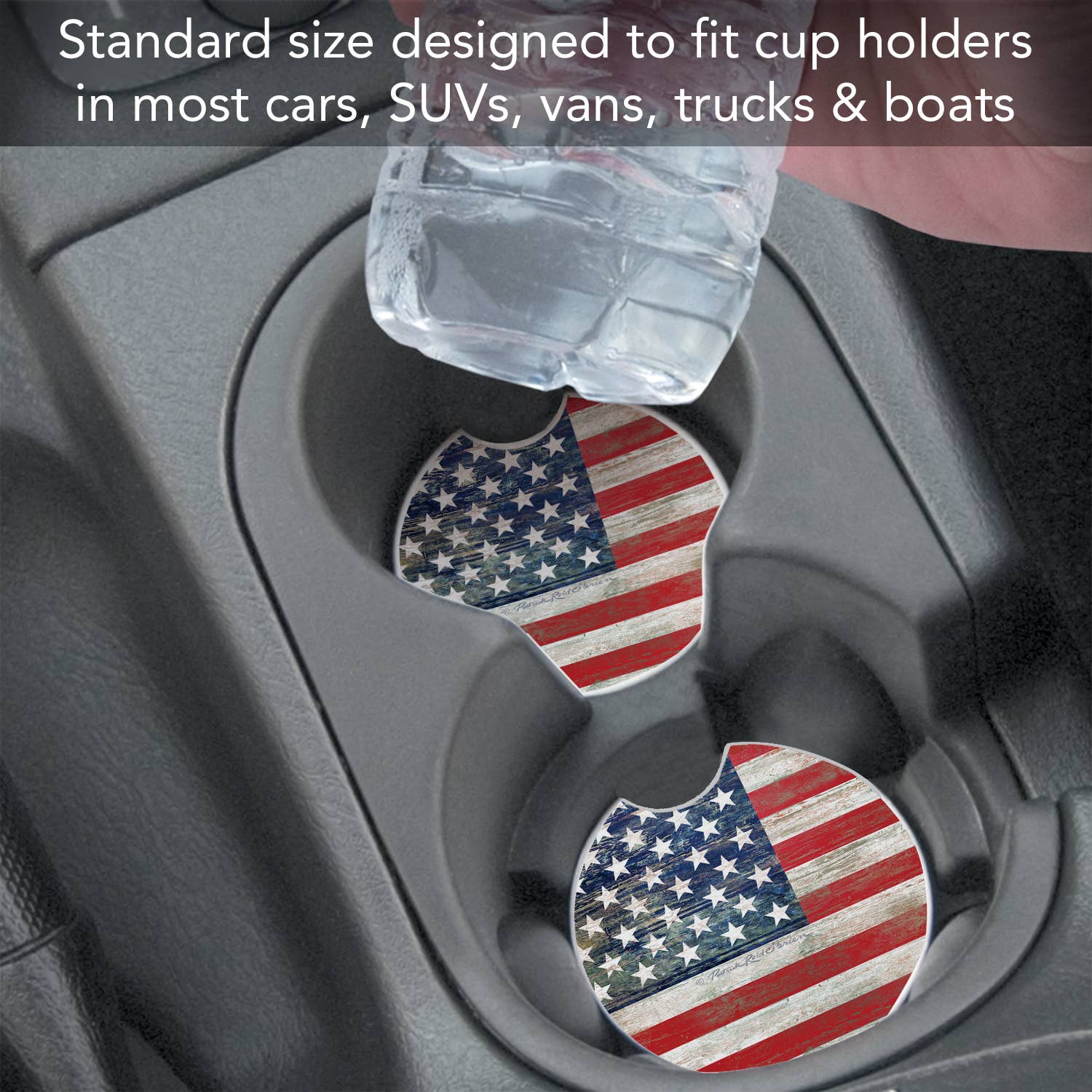 Americana Absorbent Stone Car Coaster