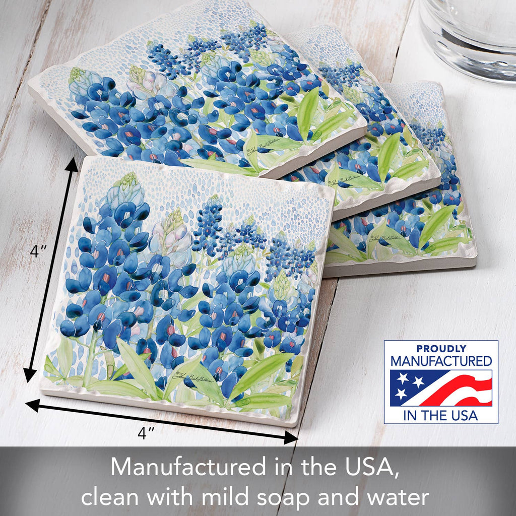 "Blue Bonnet Field" 4 Coasters