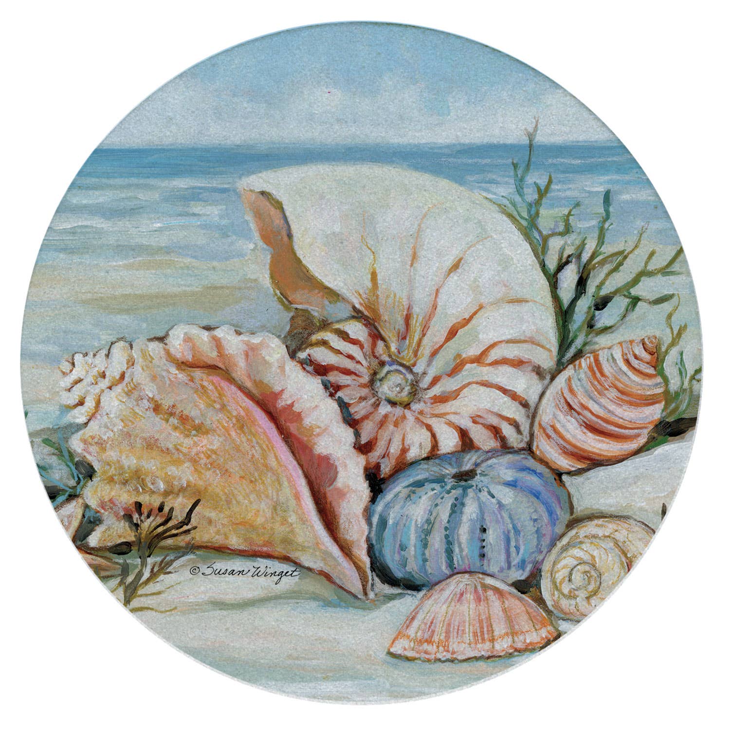 Conch Shell Round Coaster