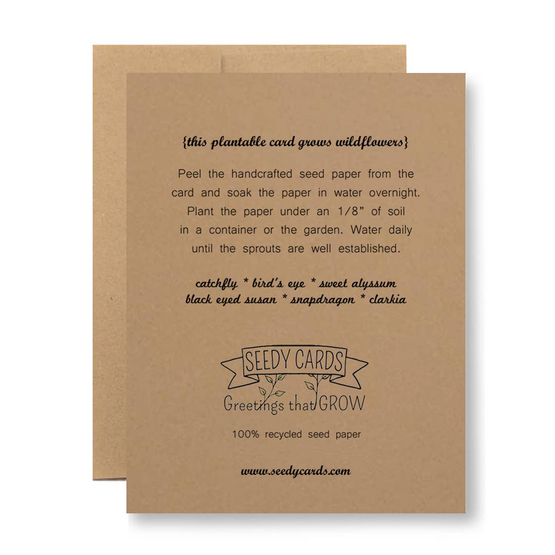 Plantable Seed Paper Greeting Card - {wooden cross}