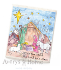 Nativity Christmas Swedish Dishcloth