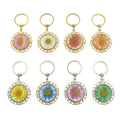 Lacy Pressed Flower Keychain