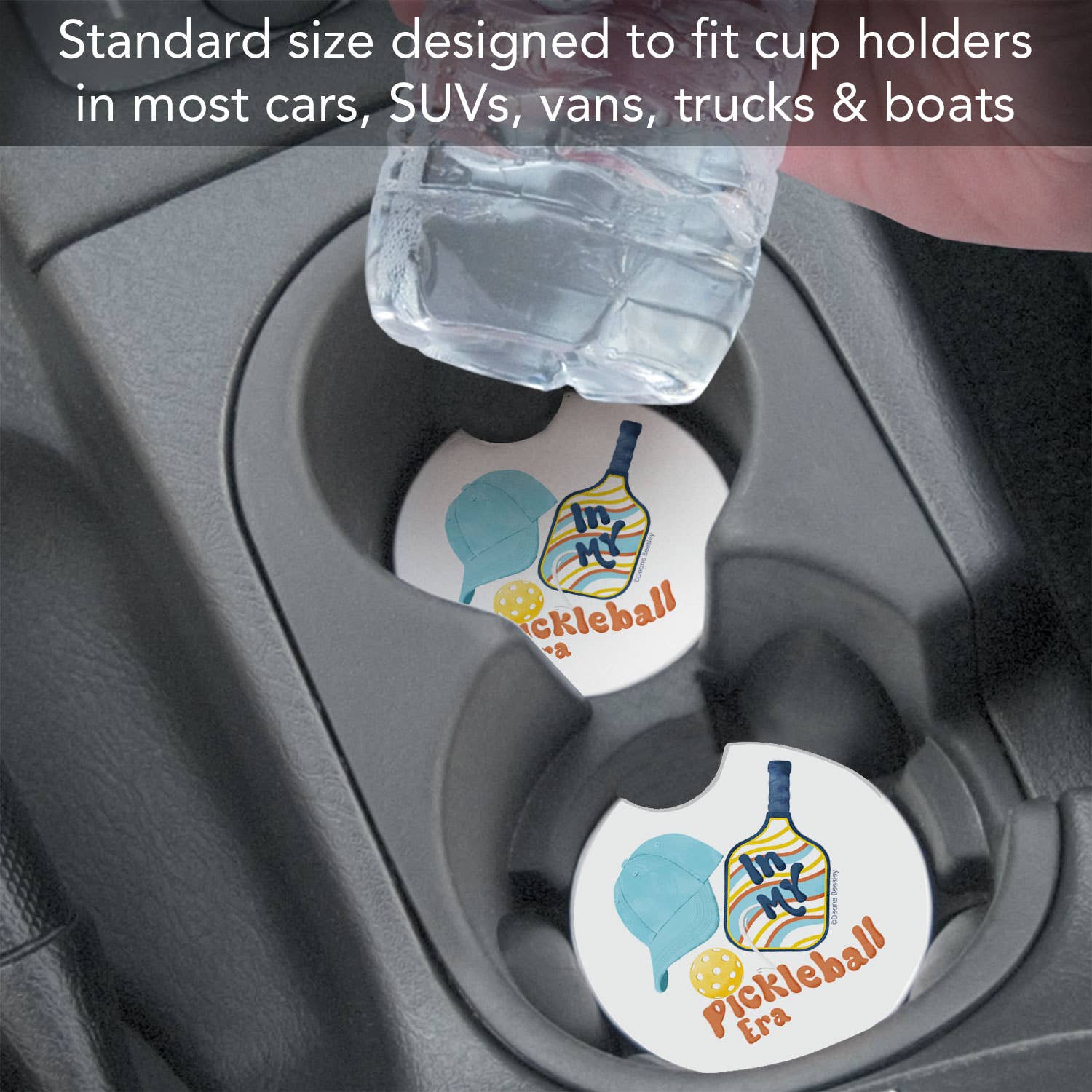 "Pickleball Era" Stone Car Coaster