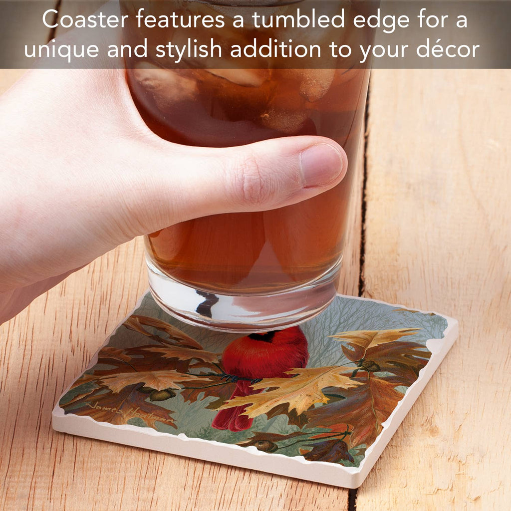 Cardinals #2 Single Absorbent Stone Tumbled Tile Coaster