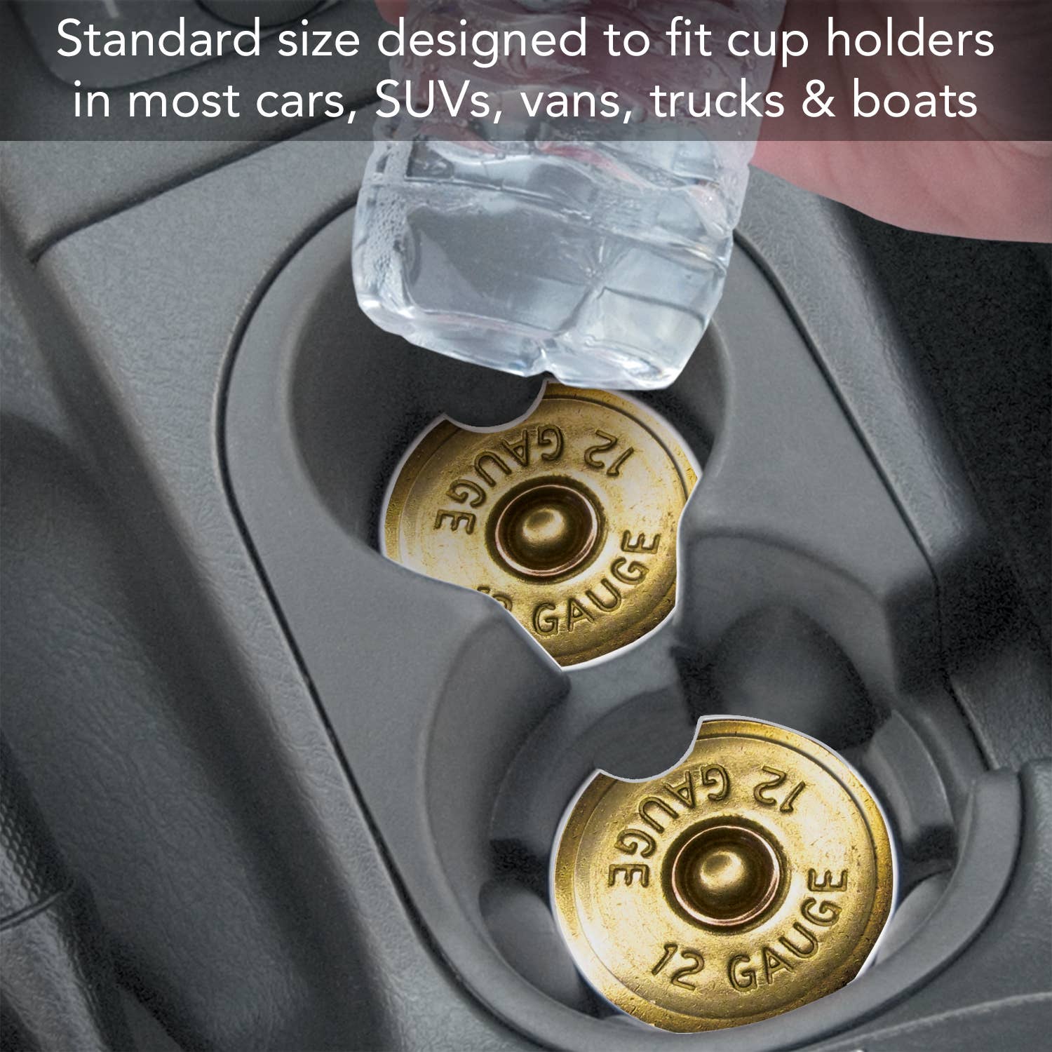 12 Gauge 2 Pack Absorbent Stone Car Coaster