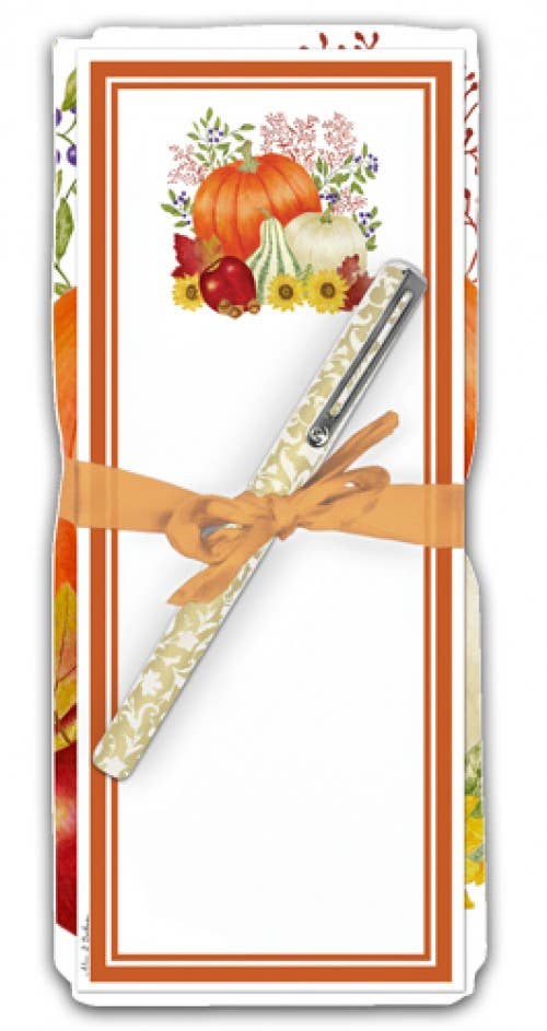 Flour Sack Towel & Magnetic Note Pad Set/Autumn