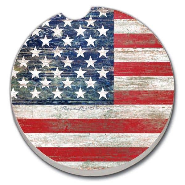 Americana Absorbent Stone Car Coaster