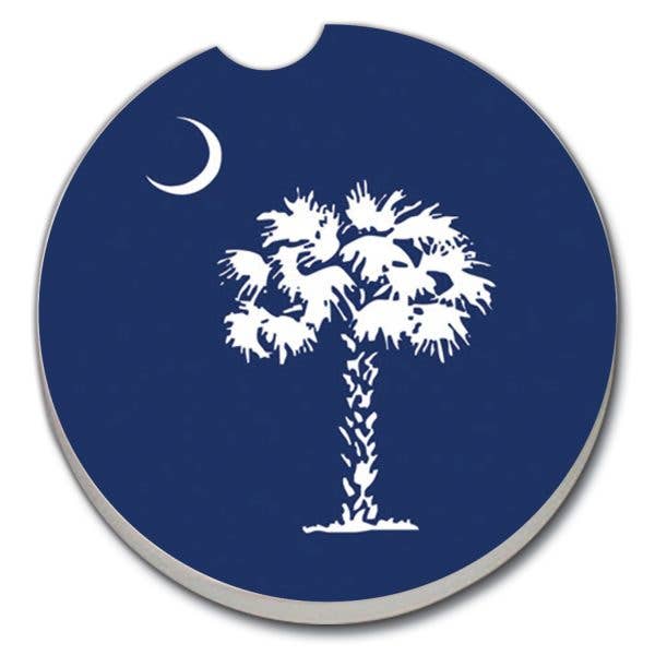 SC State Flag Stone Car Coaster