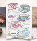 Tea Cup Customizable Tea Room Coffee Shop Tea Towel