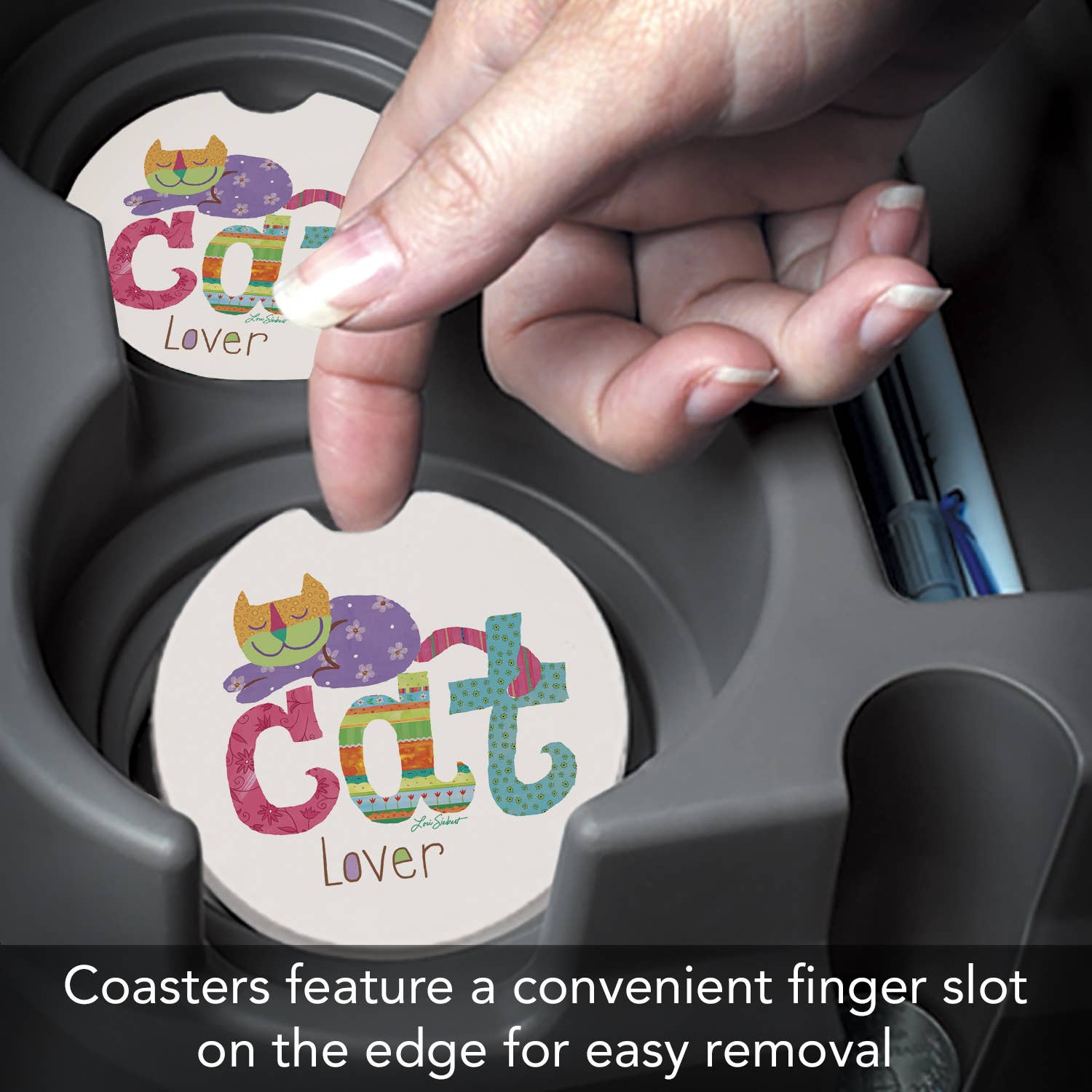 Cat Lover Bulk Absorbent Stone Car Coaster