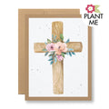 Plantable Seed Paper Greeting Card - {wooden cross}