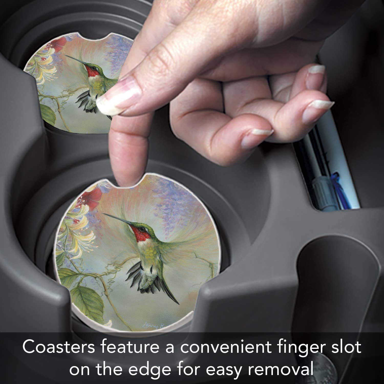 Feathered Friend Stone Car Coaster